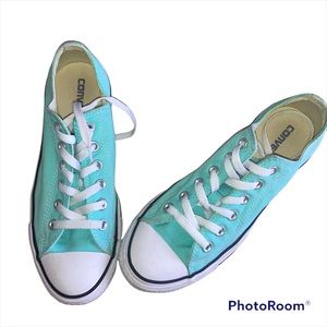 Converse All Star Low Top Teal/Sea Foam Athletic Shoes Mens 7 Ladies 9